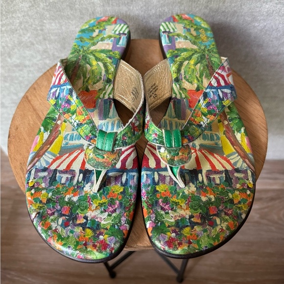 Tommy Mathis ICON | Shoes | Icon Leather Wearable Art Tommy Mathis Sandals Flip Flop ...
